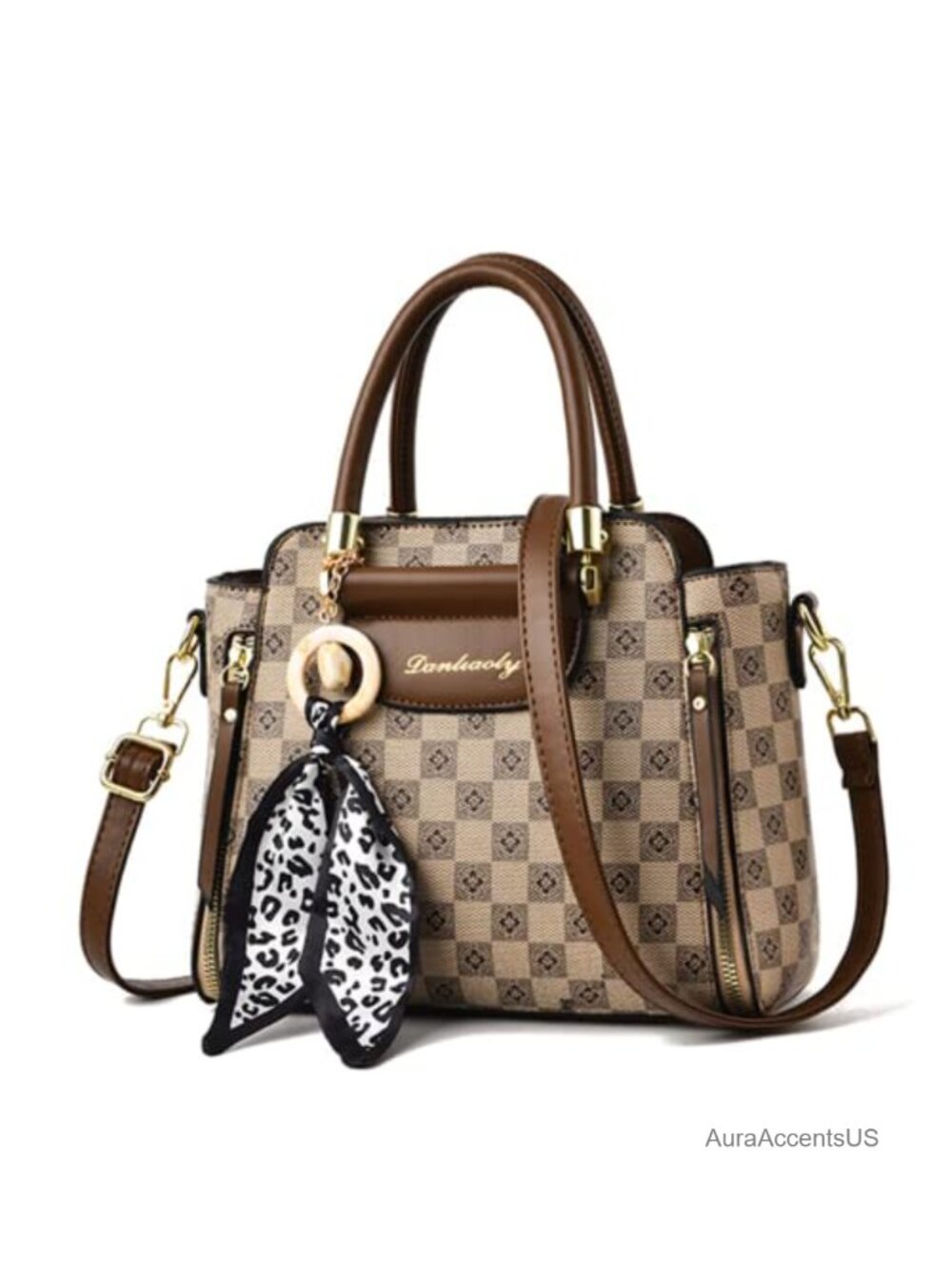 PU Leather Hobo Satchel Tote Bag Detachable Strap Women's Crossbody Purse